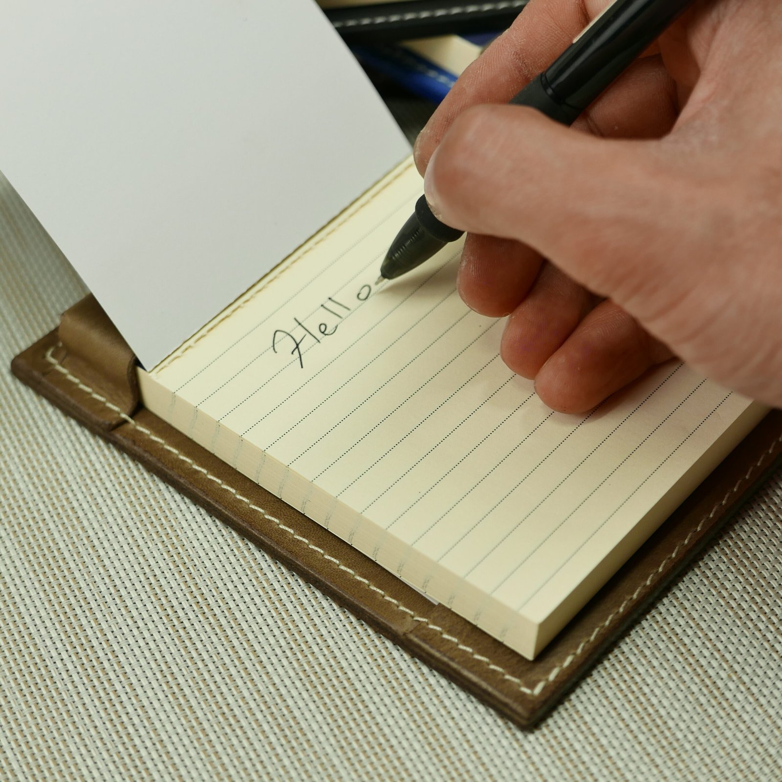 IDRAK- Leather Perforated Notepad Cover